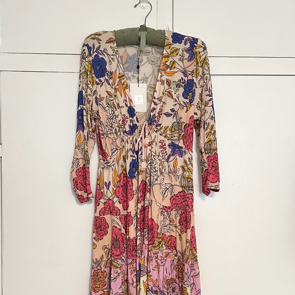 NWT Hale Bob Emerald Jersey Dress in Pink - Picture 4 of 9
